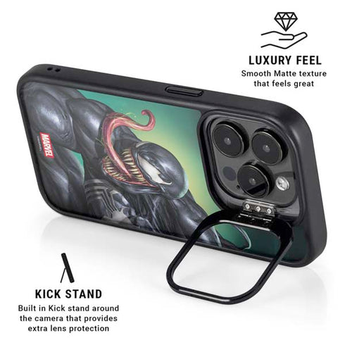 Marvel Venom Symbiote iPhone 15 Pro Kickstand Case